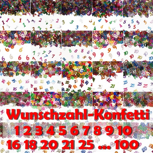 500x zahlen konfetti - zahlen,