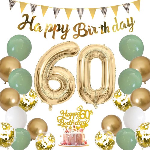 Geburtstag deko grün - 60.,