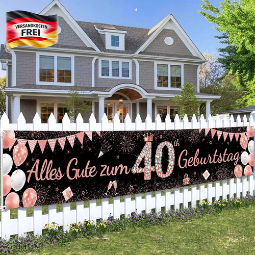 Geburtstagsbanner xxl mit gold - xxl,