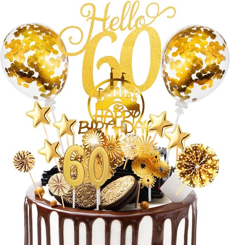 Tortendeko geburtstag frau - tortendeko, 60