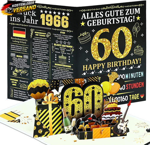 Geburtstagskarte pop up - geburtstagskarte, 3d