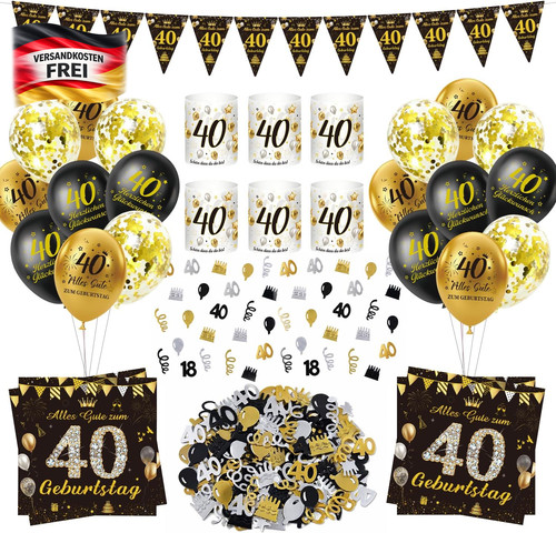 Geburtstag dekoset schwarz - geburtstag,