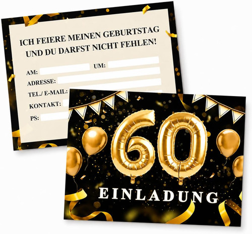 Stück einladungskarten 60 - 10,