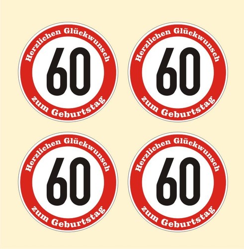 Verkehrsschild 60 - 4x,