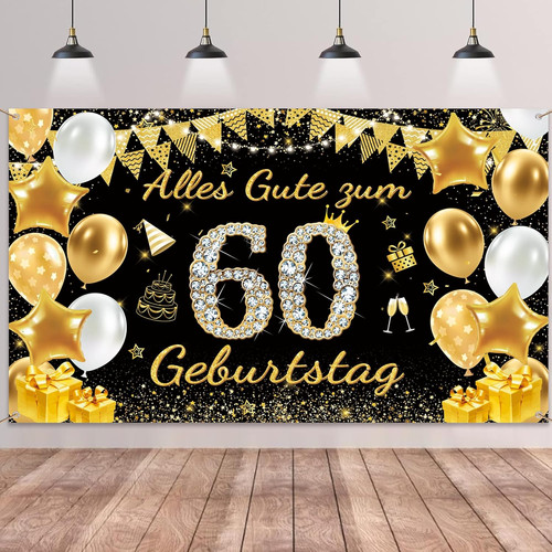 Geburtstag deko banner - 60.,