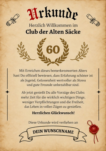 Urkunde geburtstag - urkunde,