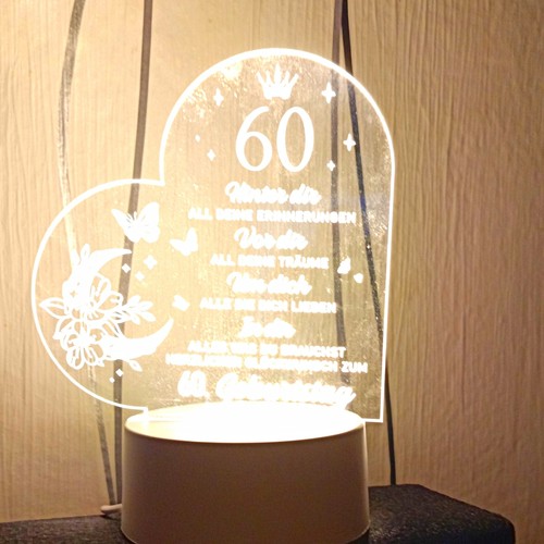 Led licht 60ter geburtstag - led,