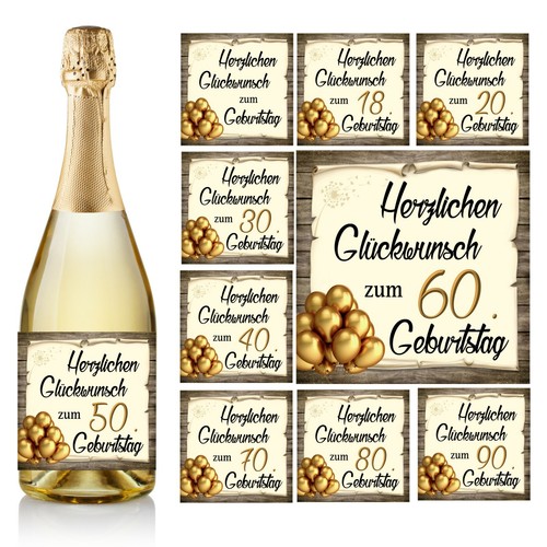 Aufkleber sektflasche - ,