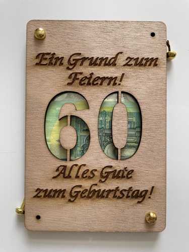 Geburtstags karte - 60., geburtstags-karte