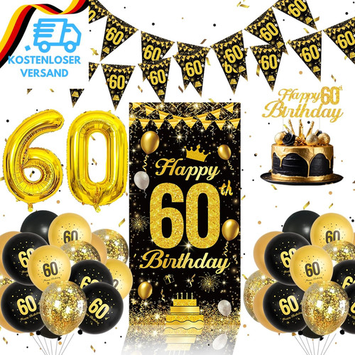 Geburtstag deko set - geburtstag, schwarz